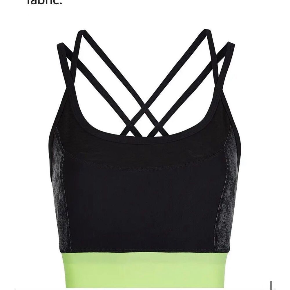 Sweaty Betty Crop Top Sports Bra Size Medium black